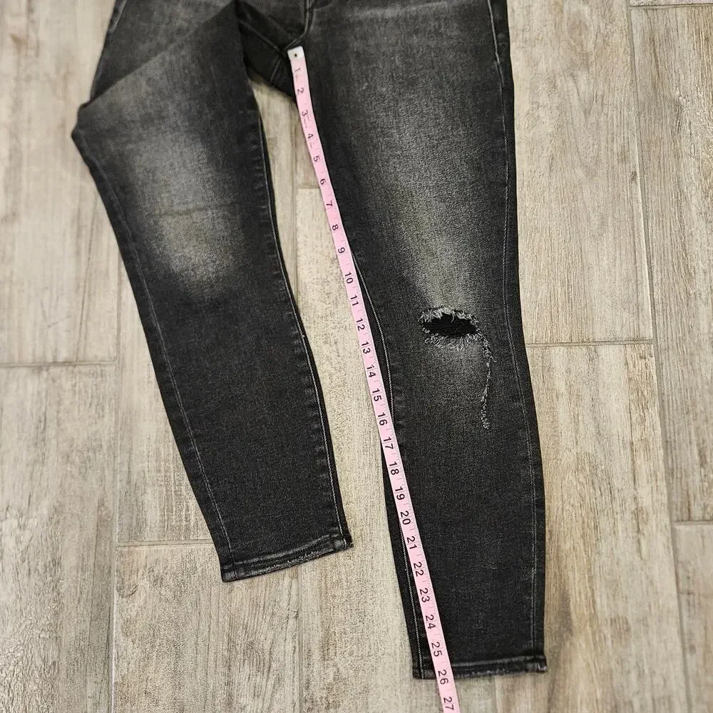 Good American Jeans Womens 4 / 27 Good Waist Crop‎ distressed High Rise Skinny
